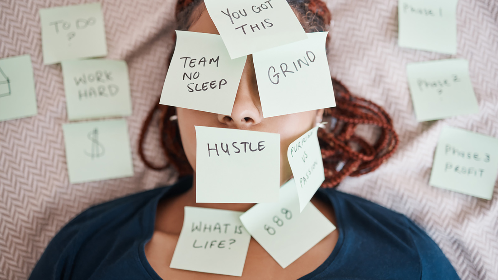 Overwhelmed person juggling tasks and obligations