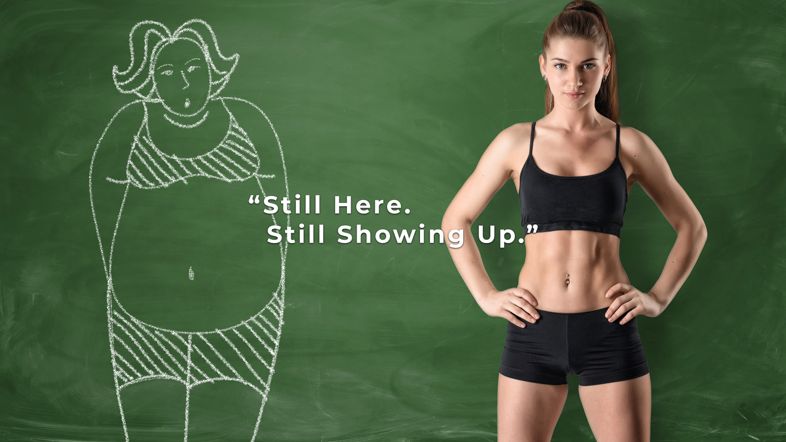 Before and after fitness transformation